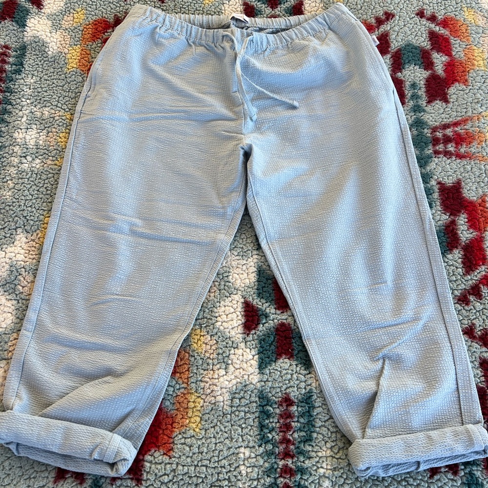 Men’s Onia Seersucker Linen Pants, Large..